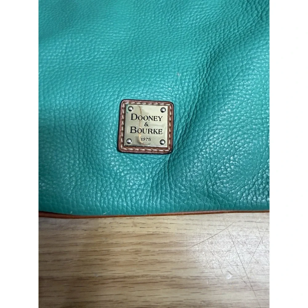DOONEY & BOURKE Teal Pebbled Leather Single Strap Shoulder Bag-